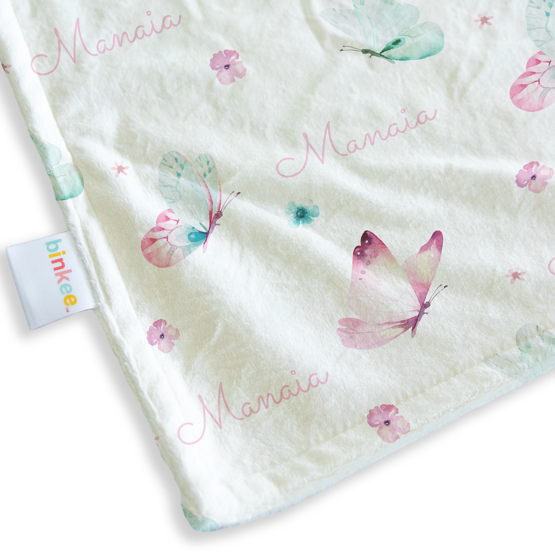 Butterflies - Personalised Minky Blanket