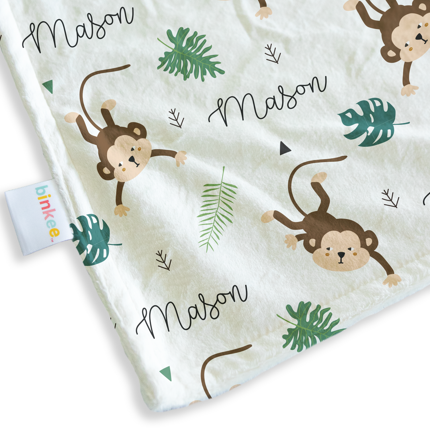 Cheeky Monkey - Personalised Minky Blanket