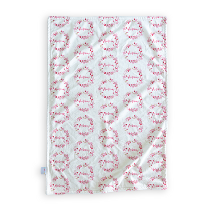 Apple Blossom - Personalised Minky Blanket