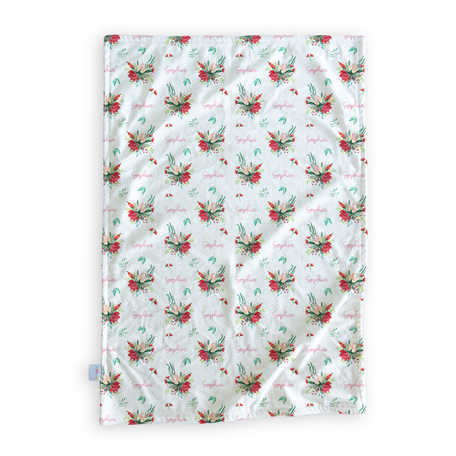 Australian Bloom - Personalised Minky Blanket
