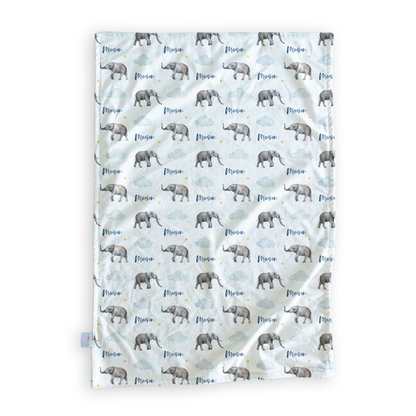 Elephant Dreamer - Personalised Minky Blanket