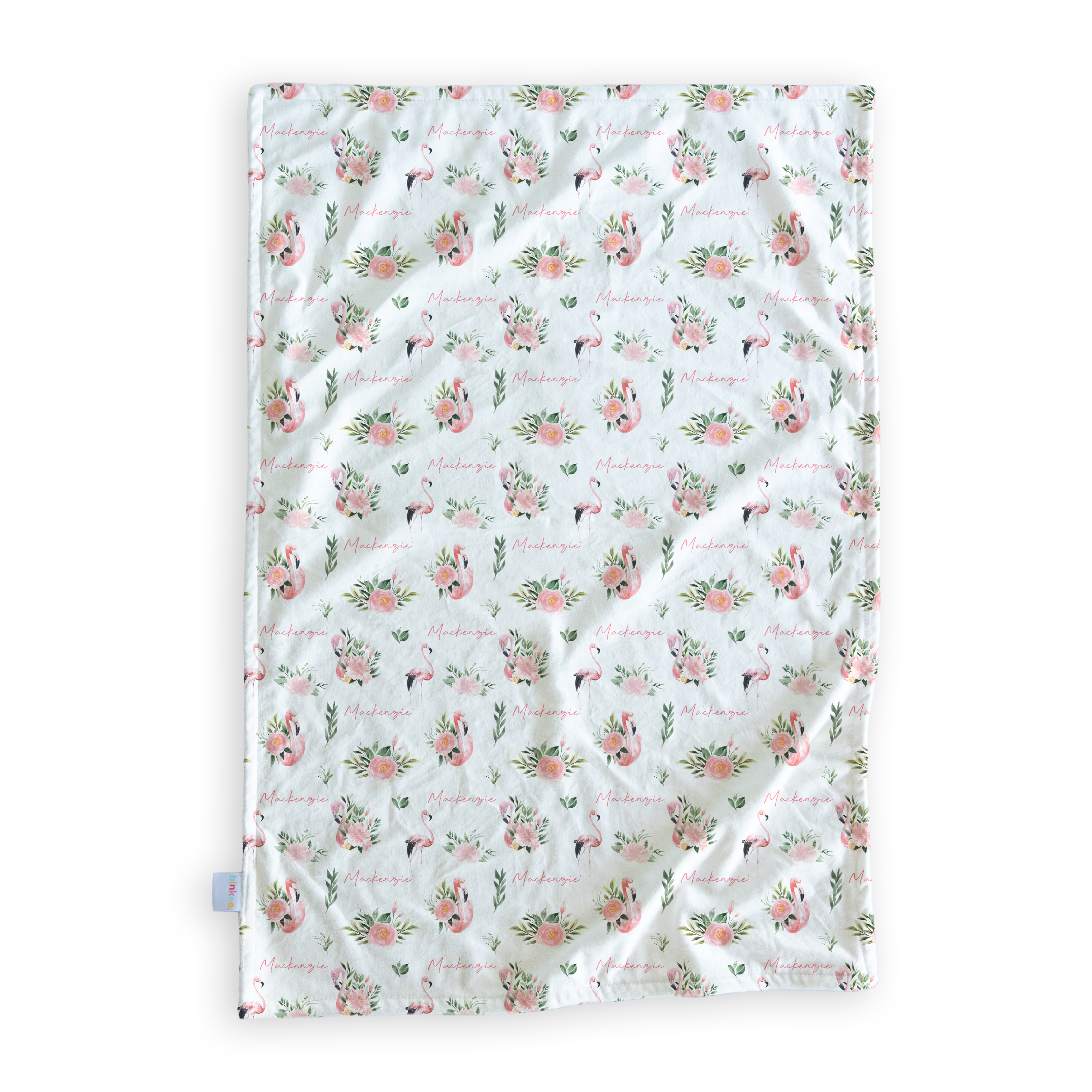 Flamingos - Personalised Minky Blanket