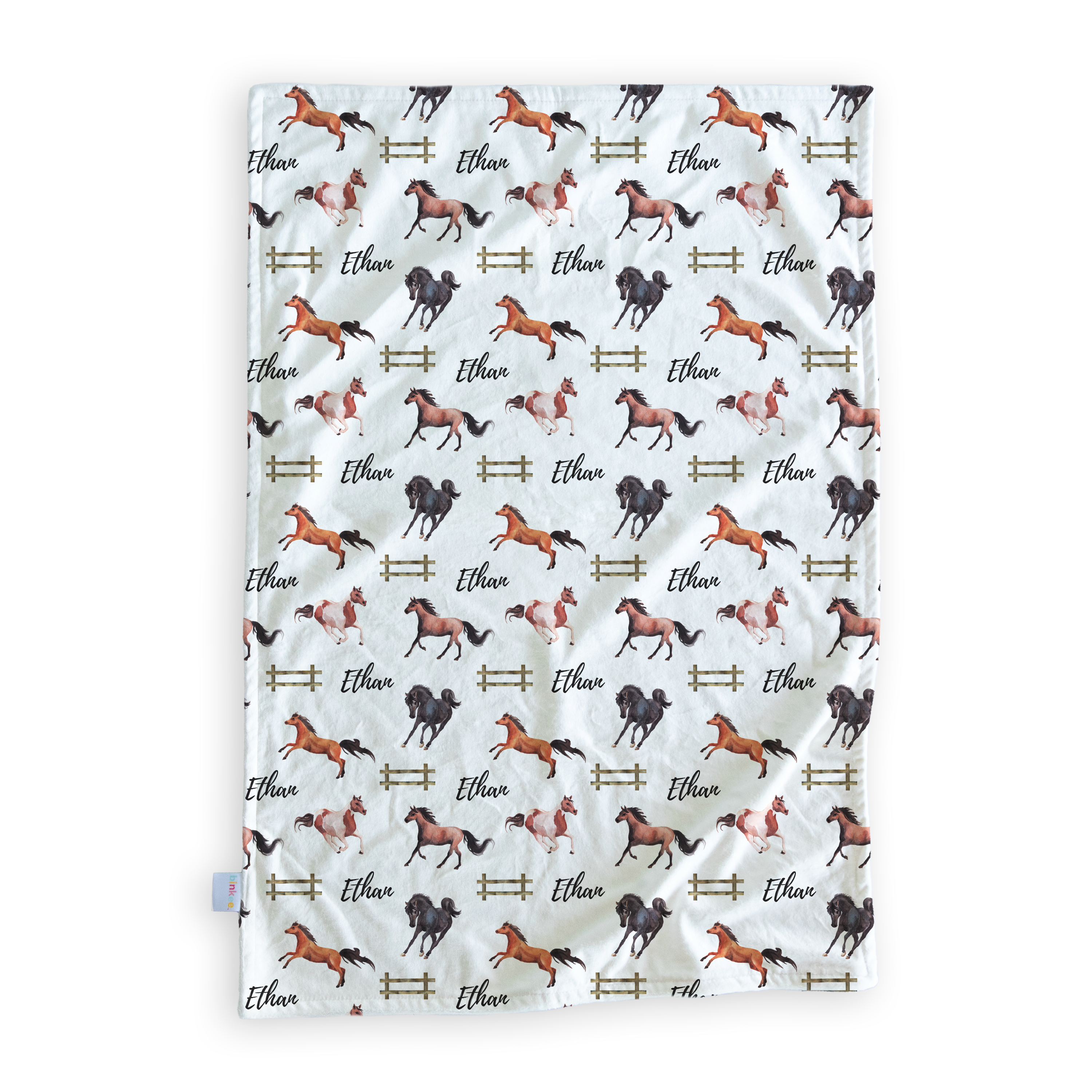 Stallions - Personalised Minky Blanket