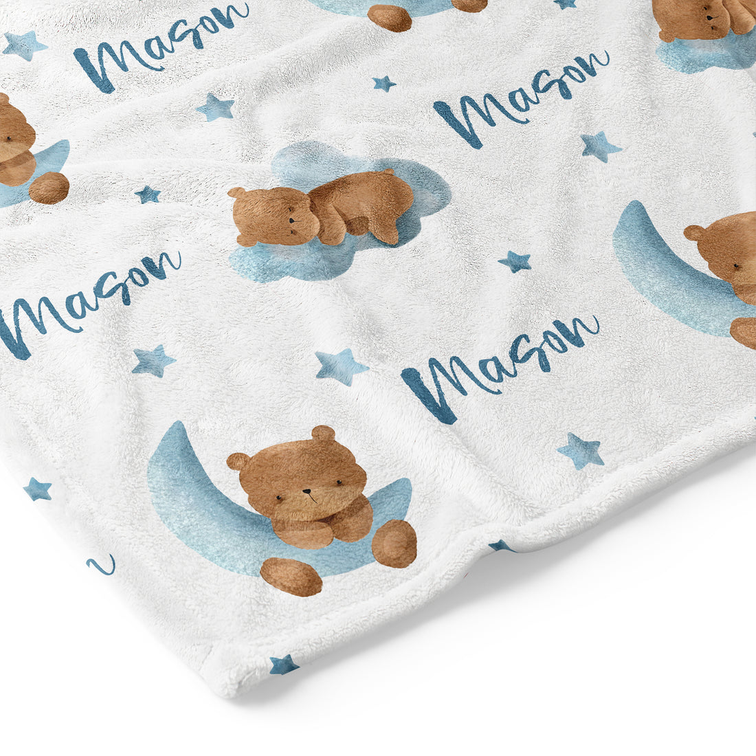 Blue Bear - Personalised Keepsake Blanket