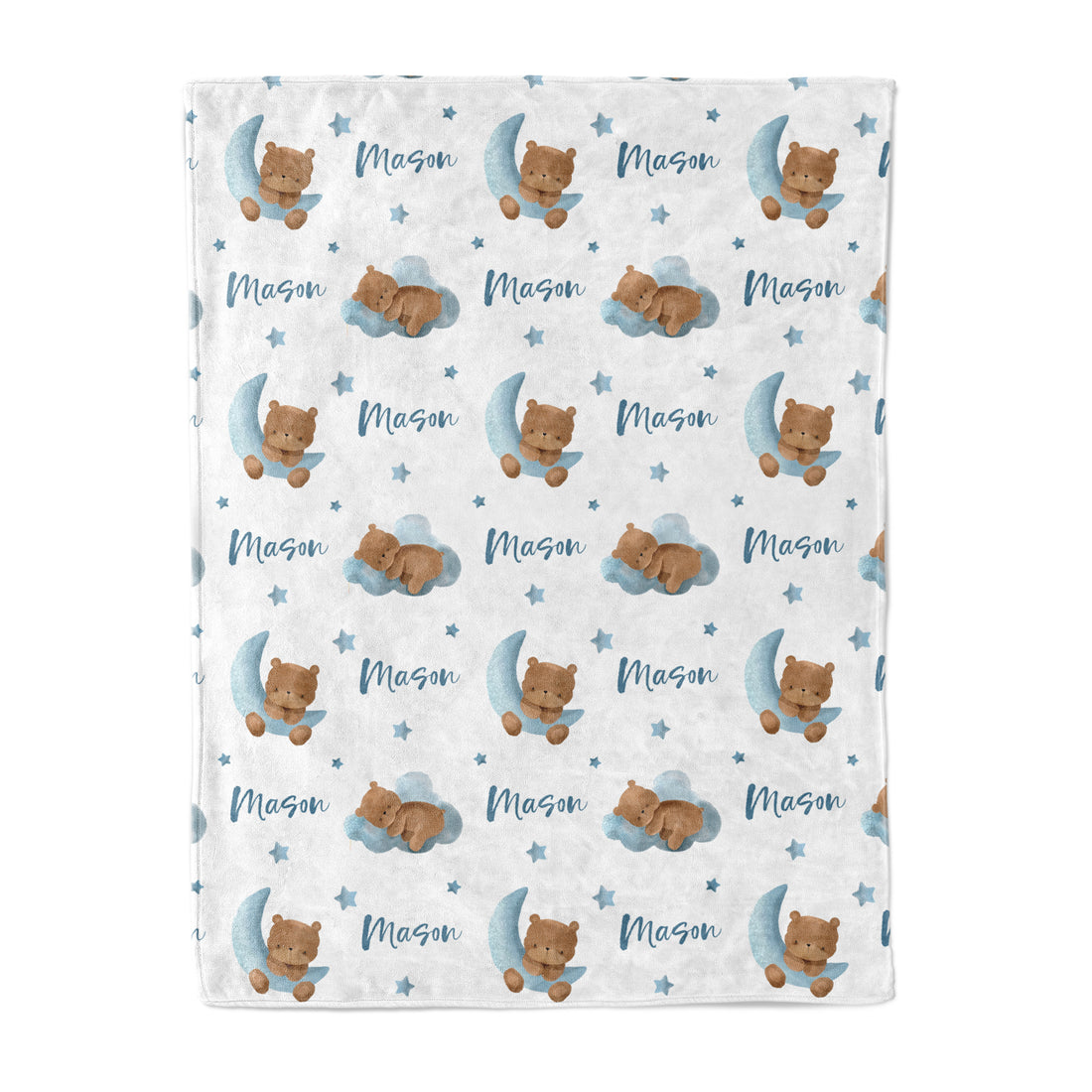 Blue Bear - Personalised Keepsake Blanket