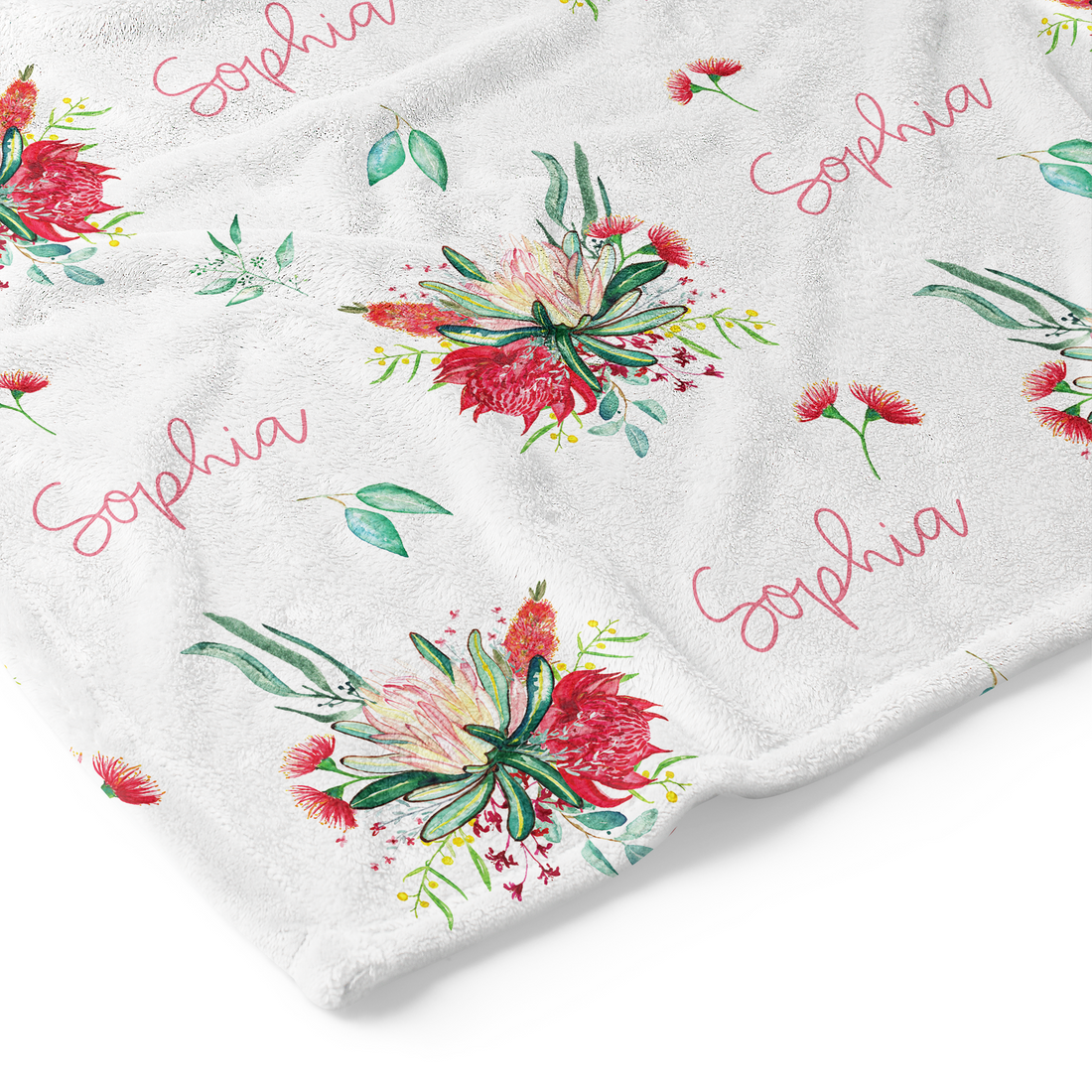 Australian Bloom- Personalised Keepsake Blankie