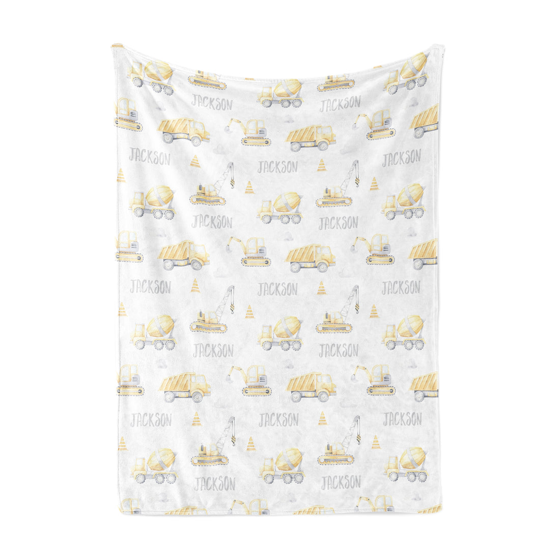 Construction (Grey) - Personalised Keepsake Blanket