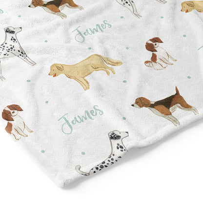 Puppy Dogs - Personalised Keepsake Blanket