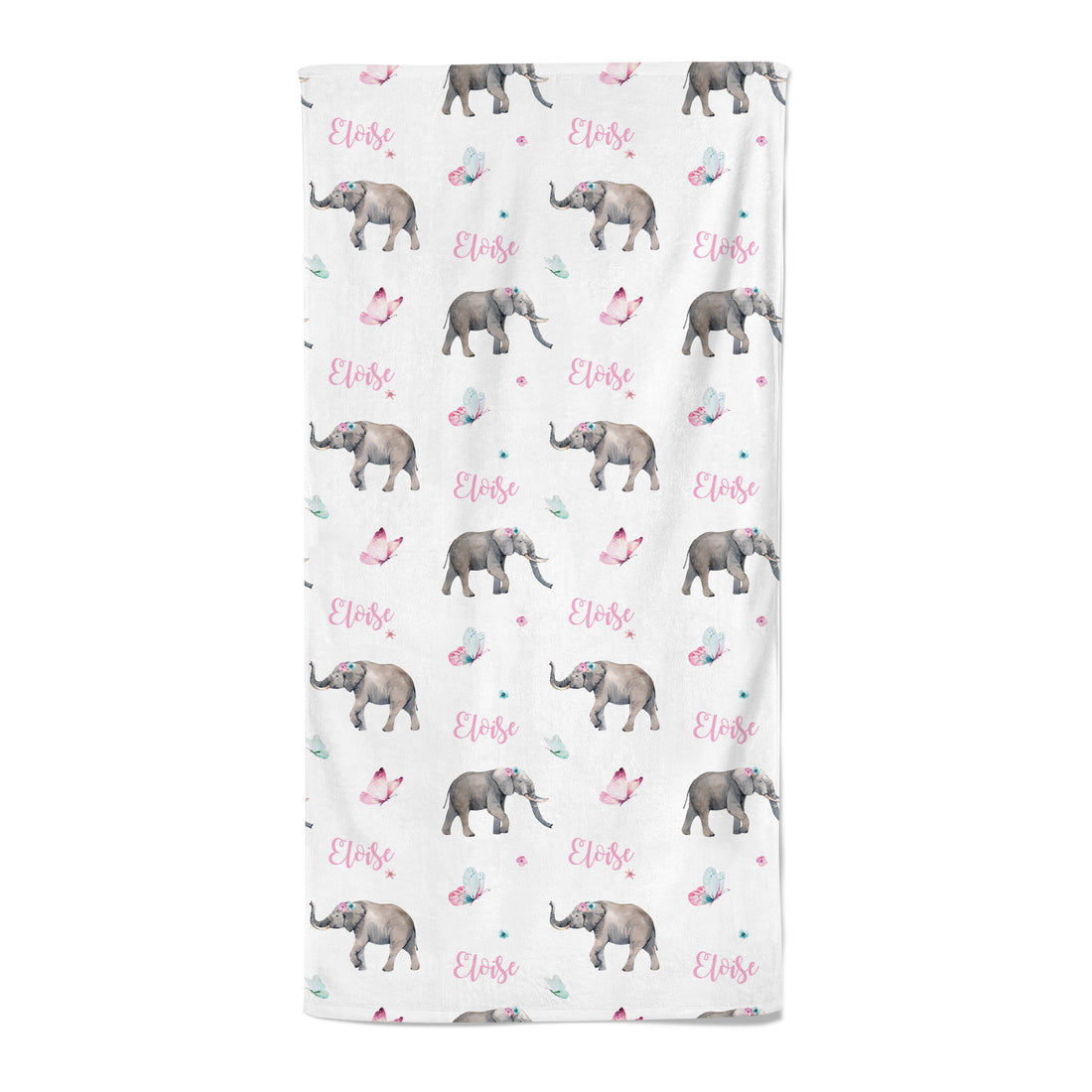 Elephant Springtime - Personalised Towel