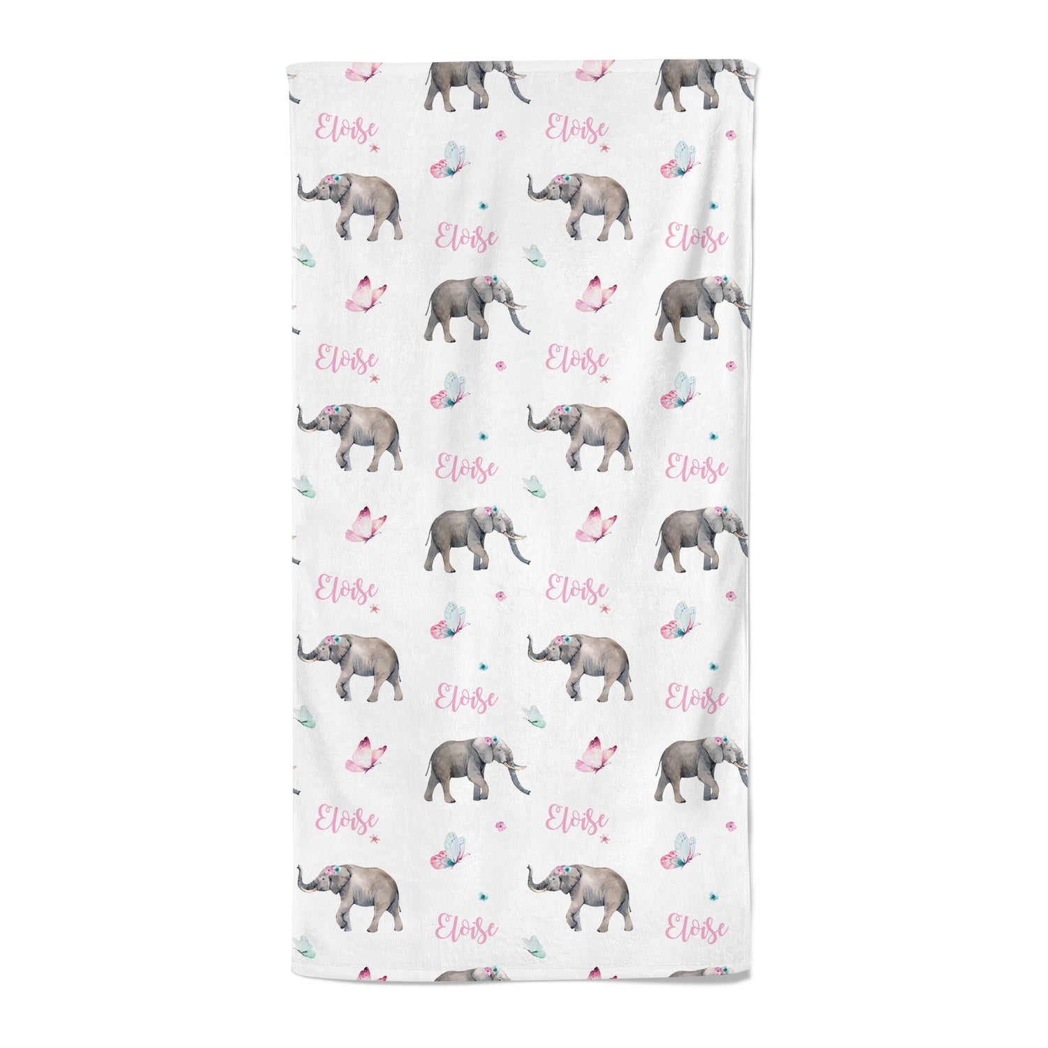 Elephant Springtime - Personalised Towel