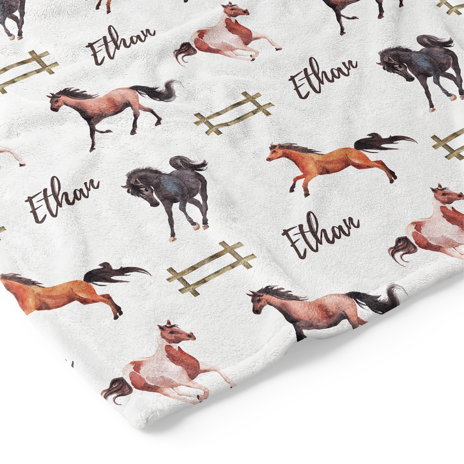 Stallions - Personalised Keepsake Blanket