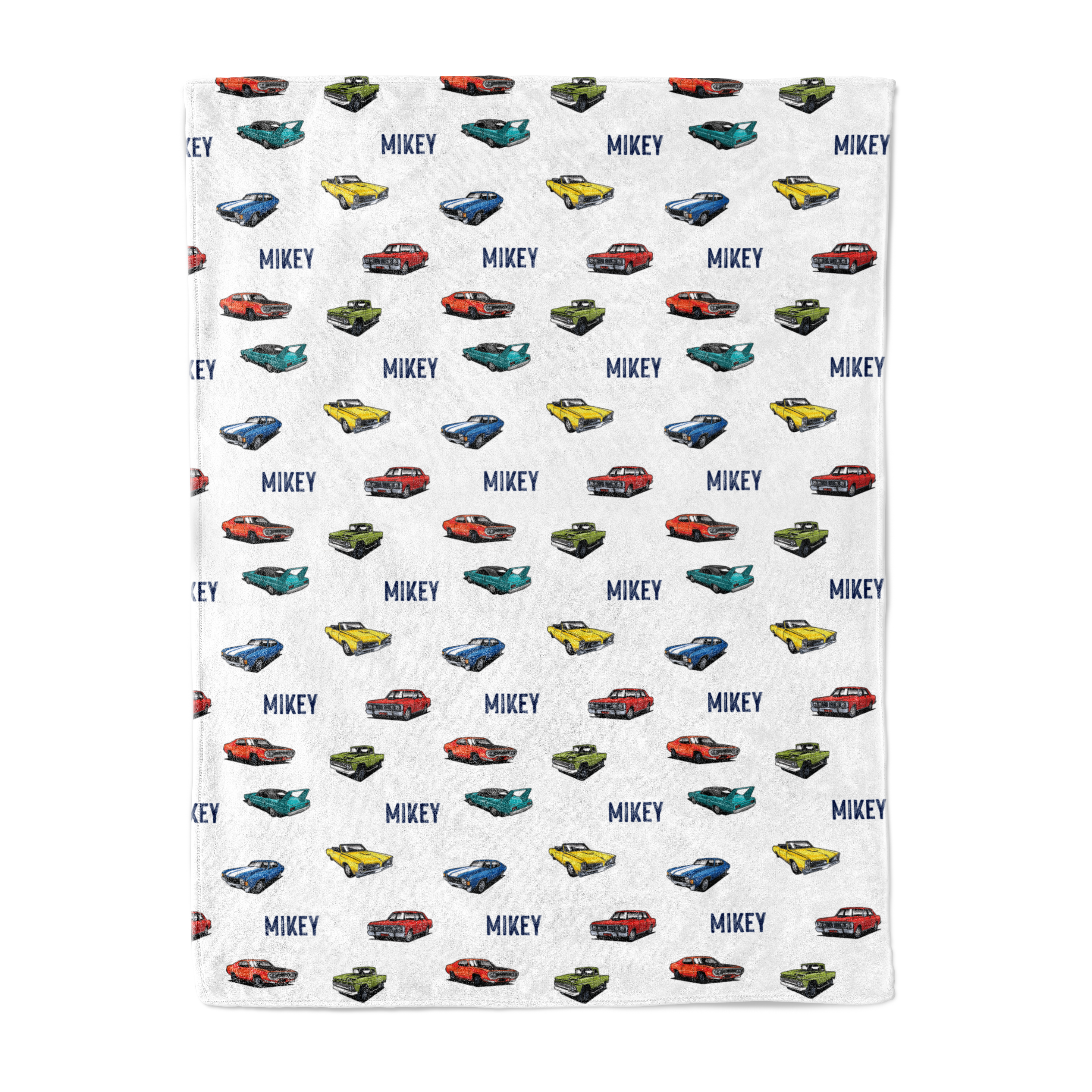 Retro Cars -Personalised Keepsake Blanket