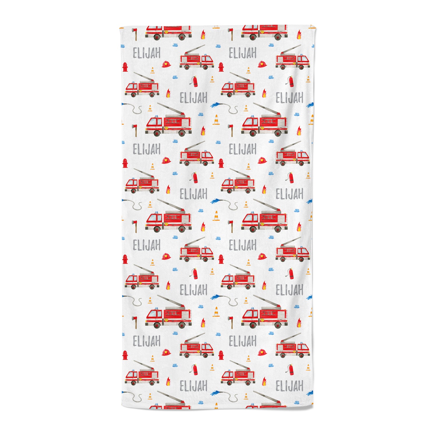 Fire Truck - Personalised Towel