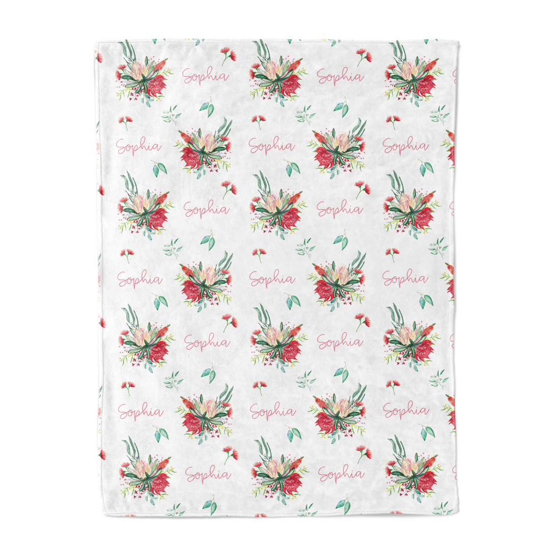 Australian Bloom- Personalised Keepsake Blankie