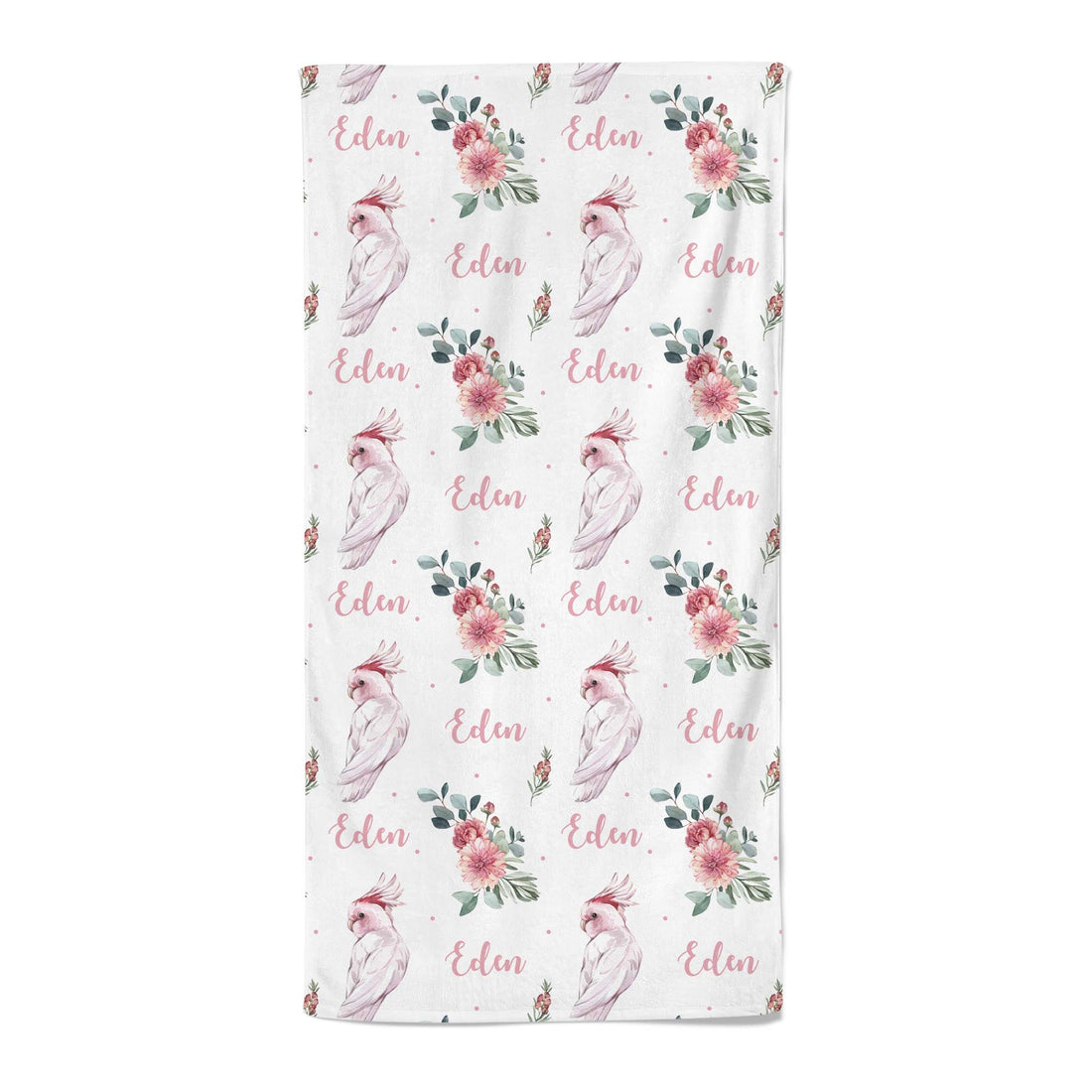 Pink Cockatoo - Personalised Towel