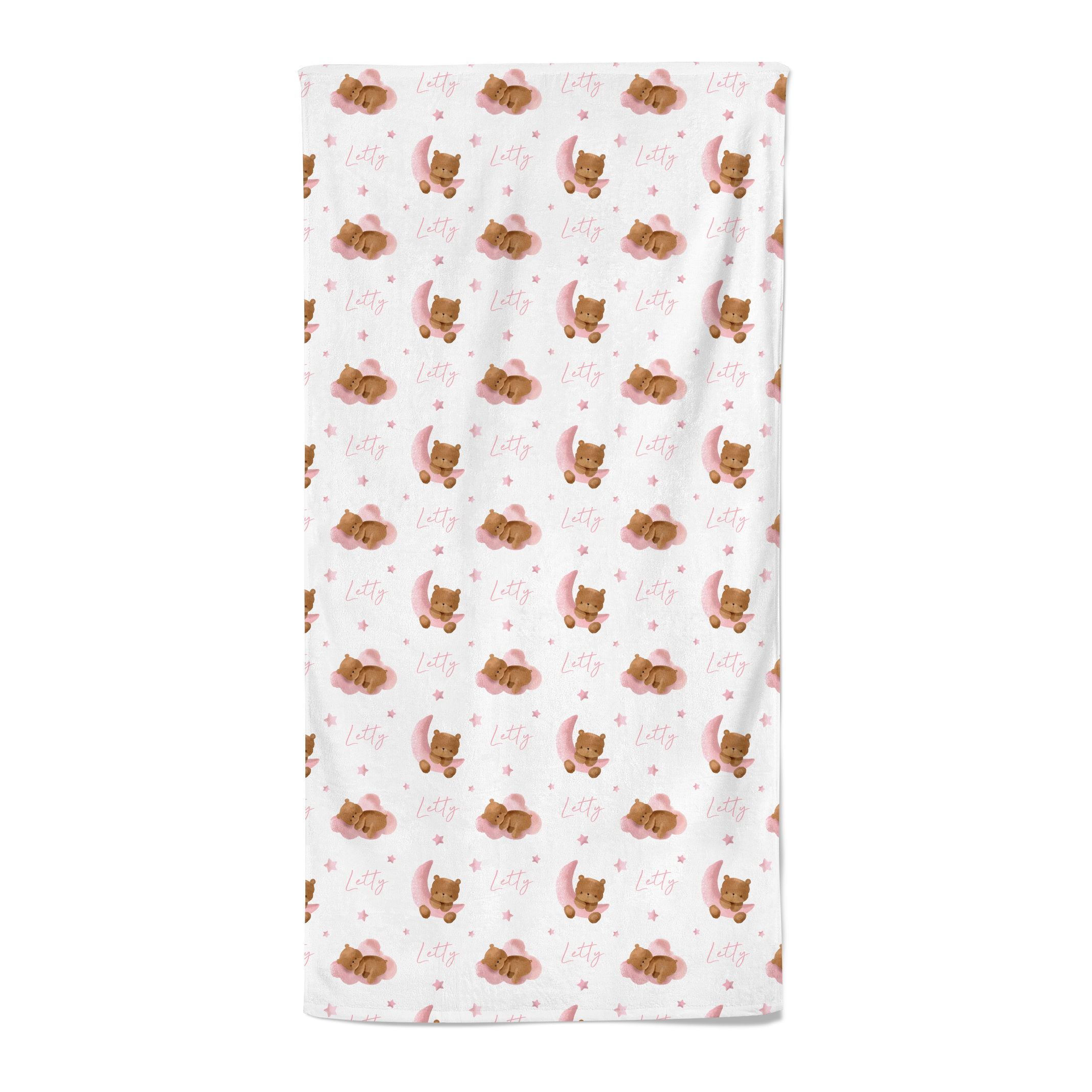 Pink Bear - Personalised Towel