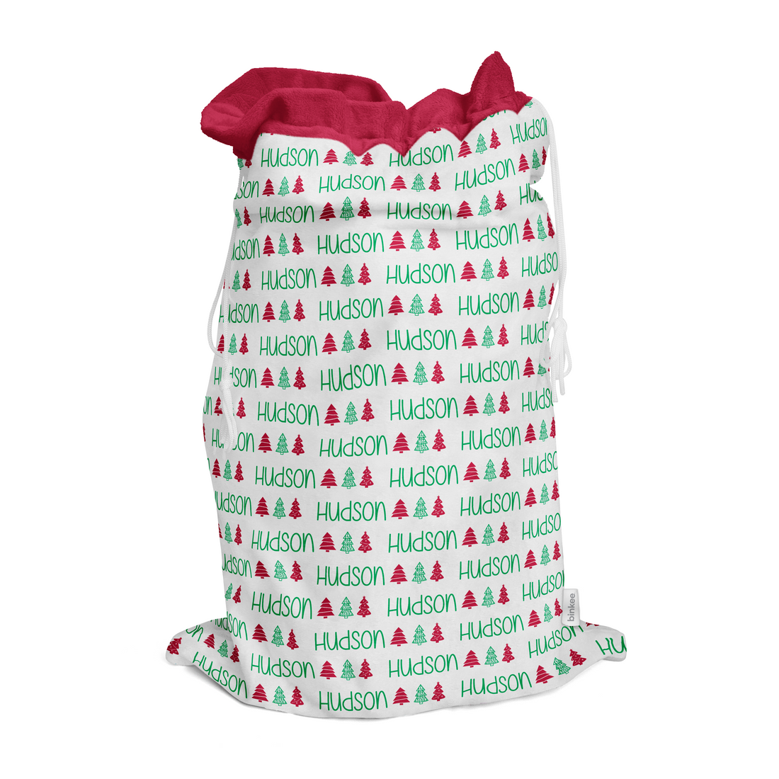 Christmas Tree Name (festive) - Personalised Santa Sack