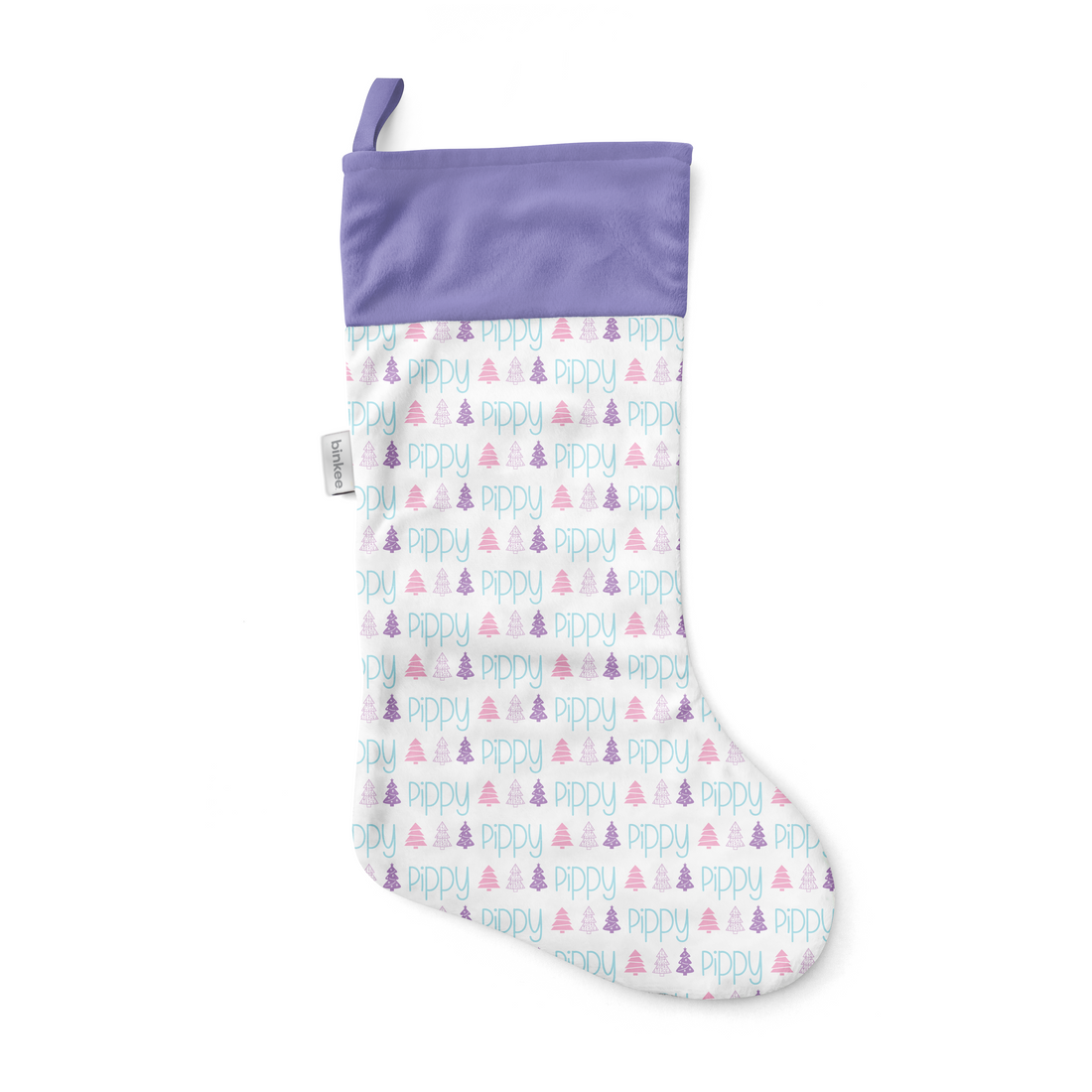 Christmas Tree Name (Floss) - Personalised Christmas Stocking