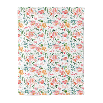 Summer Blooms - Personalised Keepsake Blanket