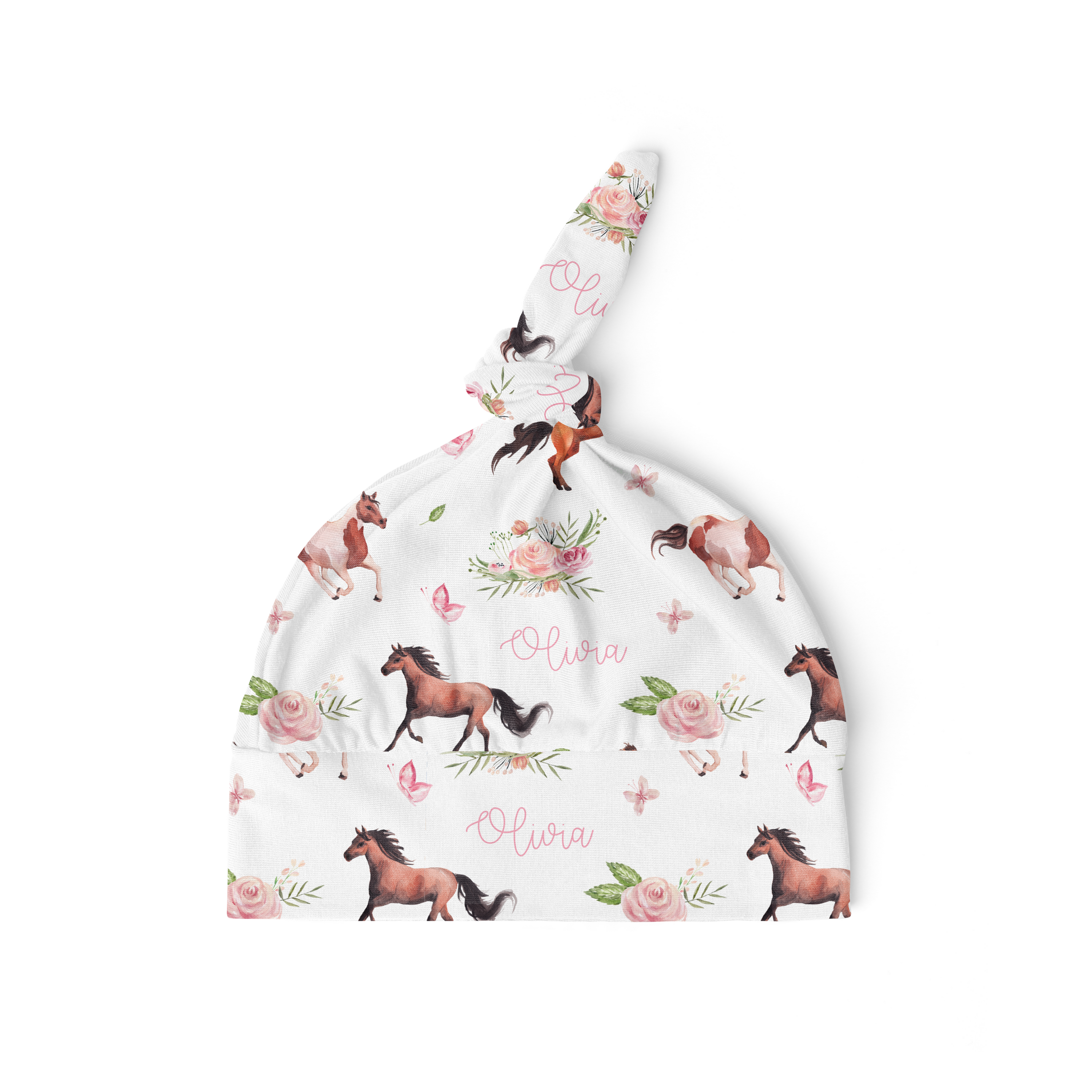 Floral Ponies - Personalised Beanie