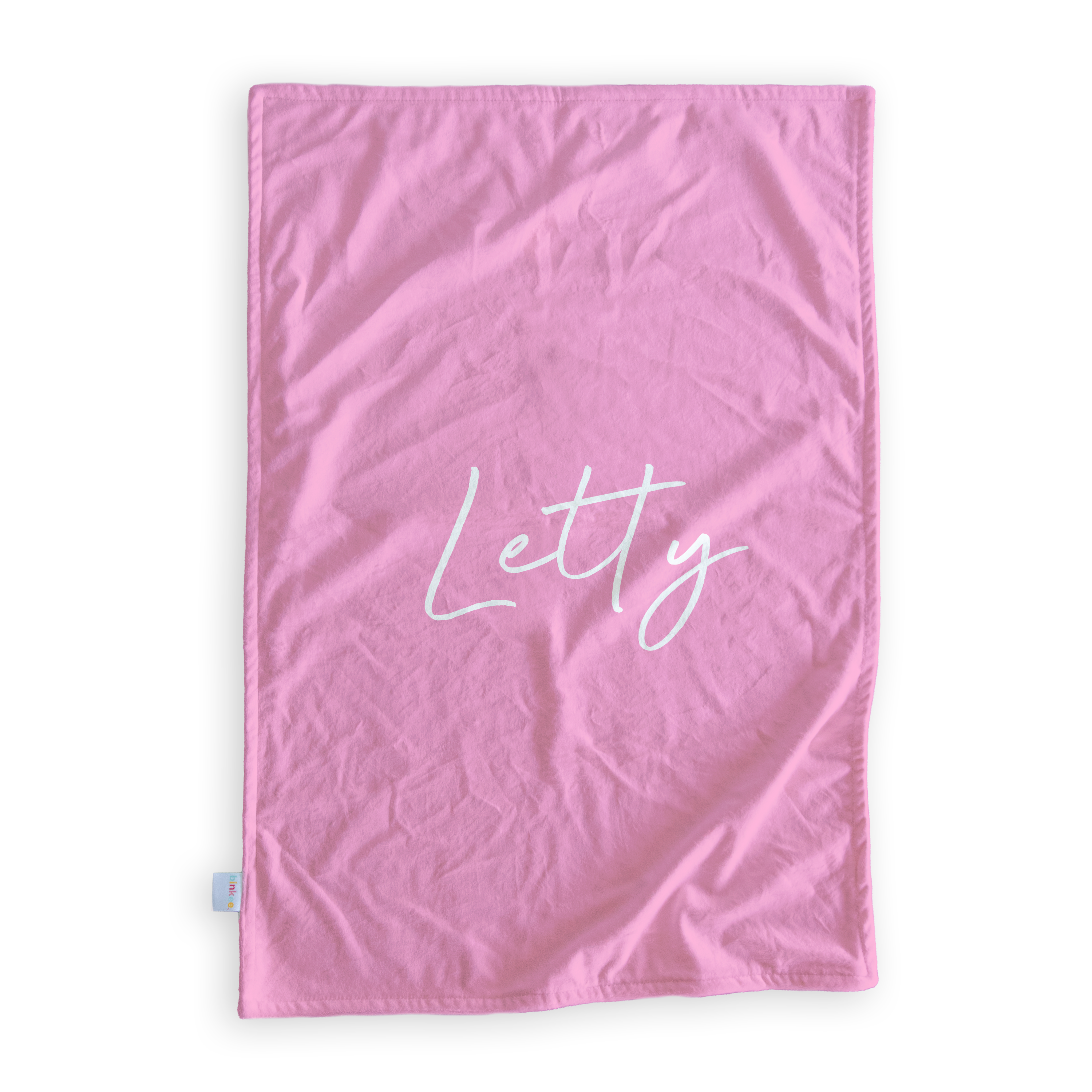 Pink Bear - Personalised Minky Blanket